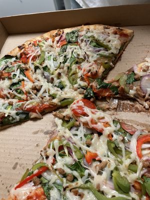 veggie delight, add sausage  at Vegan Pizza in Garden Grove