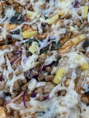 Thai pizza ☺️  at Vegan Pizza in Garden Grove