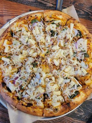 This basil pizza at Vegan Pizza in Garden Grove