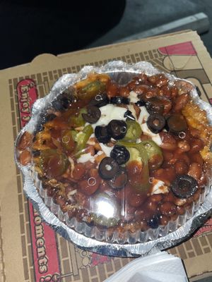 Chilli cheese waffle fries  at Vegan Pizza in Garden Grove