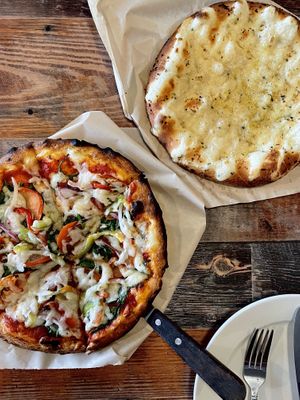 Veggie Delight Pizza | Cheezy Garlic Breadstick   at Vegan Pizza in Garden Grove