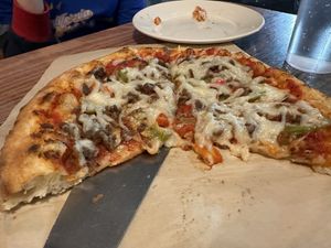 Philly Cheesesteak Pizzaa  at Vegan Pizza in Garden Grove