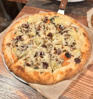 Greek Pizza   at Vegan Pizza in Garden Grove