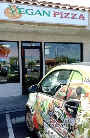 Vegan Pizza store front. at Vegan Pizza in Garden Grove