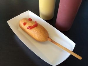 corn dog at Vegan Pizza in Garden Grove
