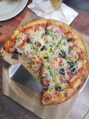 Ultimate something. Delicious! at Vegan Pizza in Garden Grove