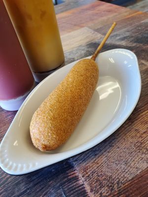 Vegan corndog  at Vegan Pizza in Garden Grove