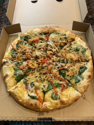 Indian Style Pizza at Vegan Pizza in Garden Grove