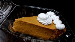 Pumpkin pie at Vegan Pizza in Garden Grove