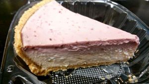 Raspberry cheesecake at Vegan Pizza in Garden Grove