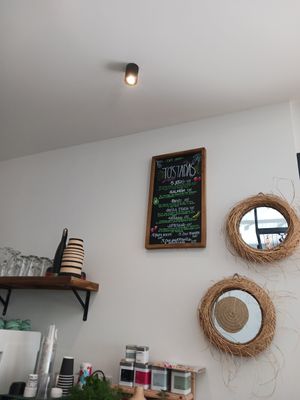 Vegan tostadas available at Green Republic in Lalfas Del Pi