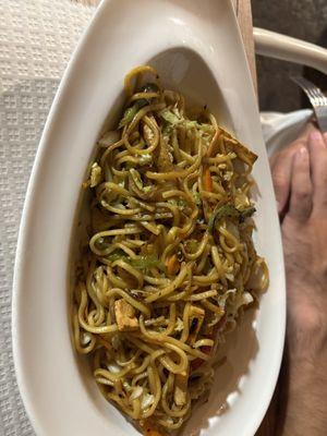 Vegan chowmain with tofu  at Sunrise Asian Fusion in Funchal