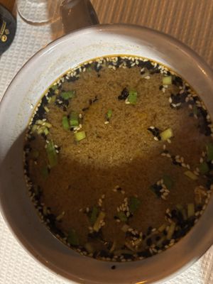 Miso soup with tofu  at Sunrise Asian Fusion in Funchal