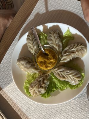 Not vegan - vegetarian momo with vegetables (contains butter)  at Sunrise Asian Fusion in Funchal