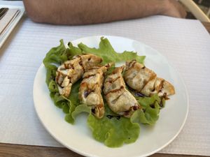 Not vegan - vegetarian gyoza  at Sunrise Asian Fusion in Funchal
