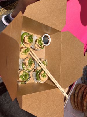 Baked “Skallop” Roll  at Vegan Mirai in San Diego