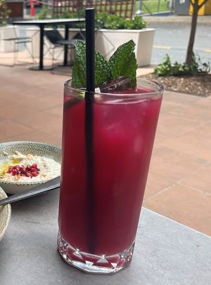 Pomegranate virgin mohito  at Baba Ganouj in South Brisbane