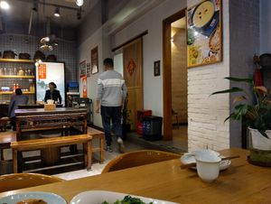 Inside at Bean Kitchen Vegetarian Restaurant in Chengdu