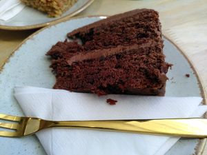 Chocolate fudge cake (December 2023) at Coliseum Coffee House in Ceredigion