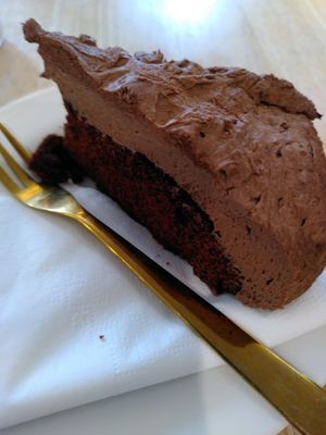 Chocolate fudge cake  (January 2024) at Coliseum Coffee House in Ceredigion