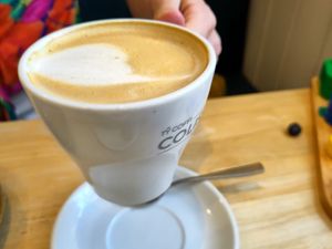 Decaf oat latte (April 2024) at Coliseum Coffee House in Ceredigion