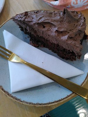 The best chocolate cake in town and I've tried them all (May 2024) at Coliseum Coffee House in Ceredigion