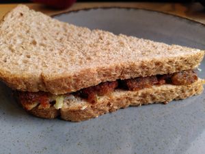 Sausage sandwich (July 2024) at Coliseum Coffee House in Ceredigion
