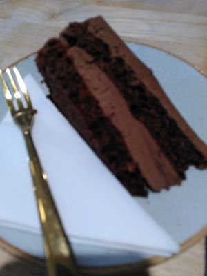 Vegan chocolate cake (October 2024) at Coliseum Coffee House in Ceredigion
