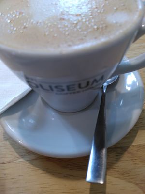 Decaf oat latte (October 2024) at Coliseum Coffee House in Ceredigion