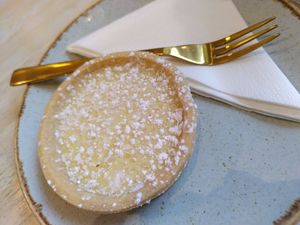 Lemon tart (not as good as the chocolate cake!) (November 2024) at Coliseum Coffee House in Ceredigion