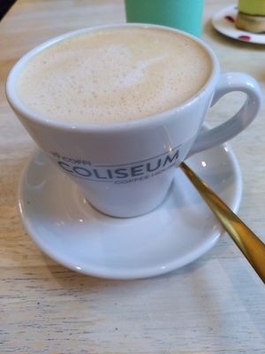 Decaf oat latte (December 2024) at Coliseum Coffee House in Ceredigion