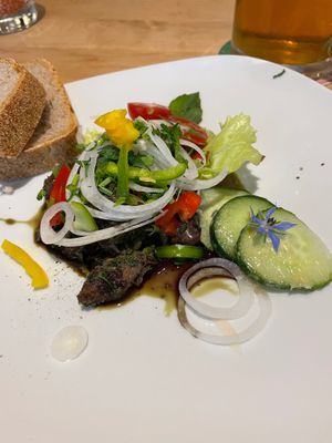 Käferbohnensalat at Dorfstube in Gersfeld
