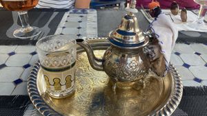 Moroccan mint teaa  at Riad Cabrera in Almeria