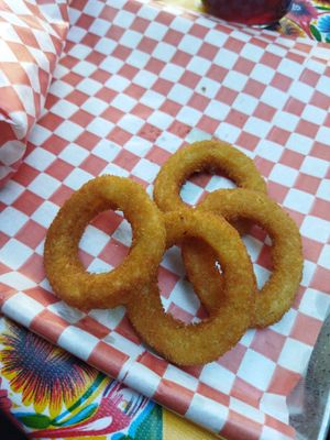 Aros de cebolla #Veganuary at Mamasita Burrito in Mexico City