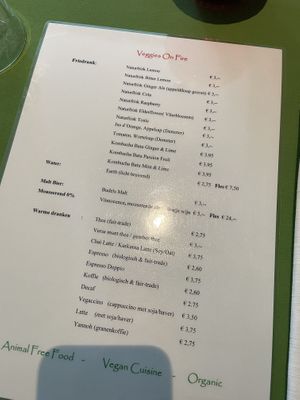 Drink menu   at Veggies on Fire in The Hague