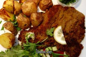 Vegan 'schnitzel'. at Veggies on Fire in The Hague