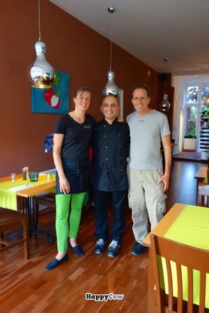 Veggies On Fire with founder Eric Brent in the restaurant at Veggies on Fire in The Hague