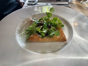 Caramelised onion tart at The Horse & Jockey in Bedford