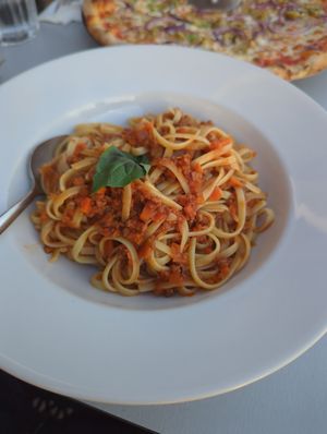 Soya Bolognese at Gusto'zza  in Quarteira
