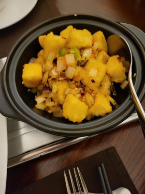 Salt and chili tofu at Royal Baths Chinese Restaurant in Harrogate