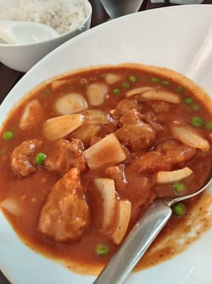 Vegetarian chicken curry at Royal Baths Chinese Restaurant in Harrogate