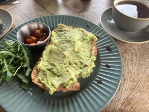 Avo on sourdough   at Lyla Belle's Cafe in Hartlepool