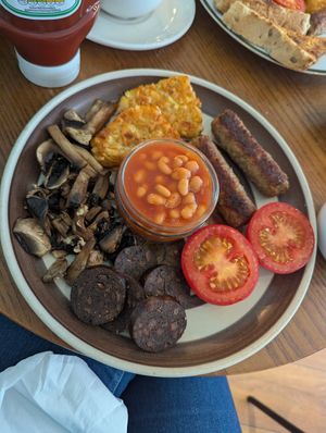 Vegan full breakfast at Ravenous in Preston