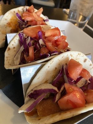 BBQ Buffalo Tofu Tacos  at Element 41 in Chardon
