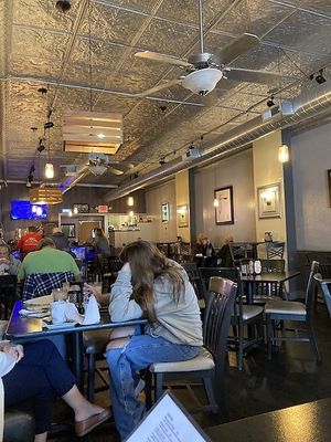 Interior -bar in the background  at Element 41 in Chardon