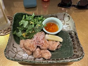 vegan karaage  at Tokyo Vegan Ramen Center in Tokyo