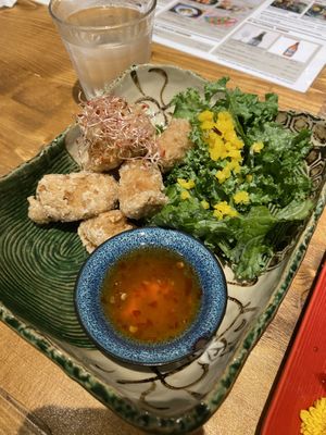 Karaage   at Tokyo Vegan Ramen Center in Tokyo