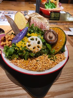 Spicy miso ramen at Tokyo Vegan Ramen Center in Tokyo