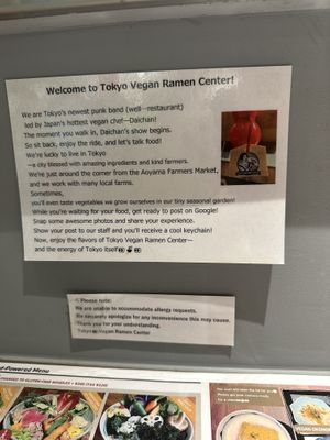   at Tokyo Vegan Ramen Center in Tokyo