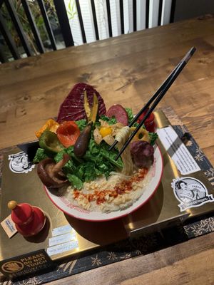 A one-of-a-kind🤩breathtakingly beautiful    vegan🍜ramen  at Tokyo Vegan Ramen Center in Tokyo